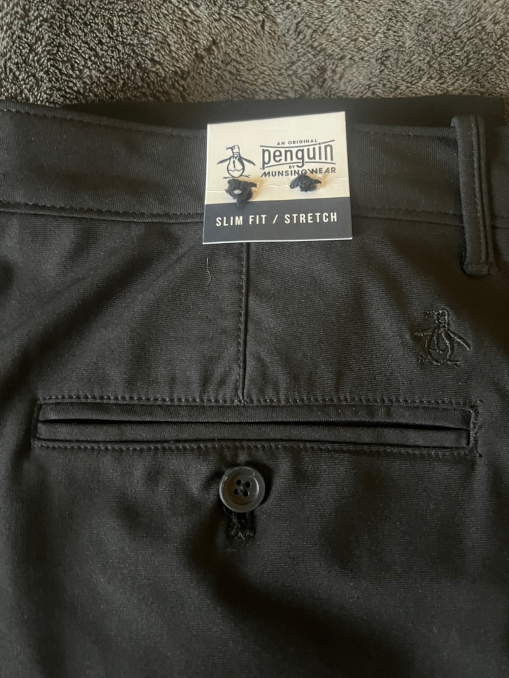 Original Penguin Black Trouser 36 x 32 NWT